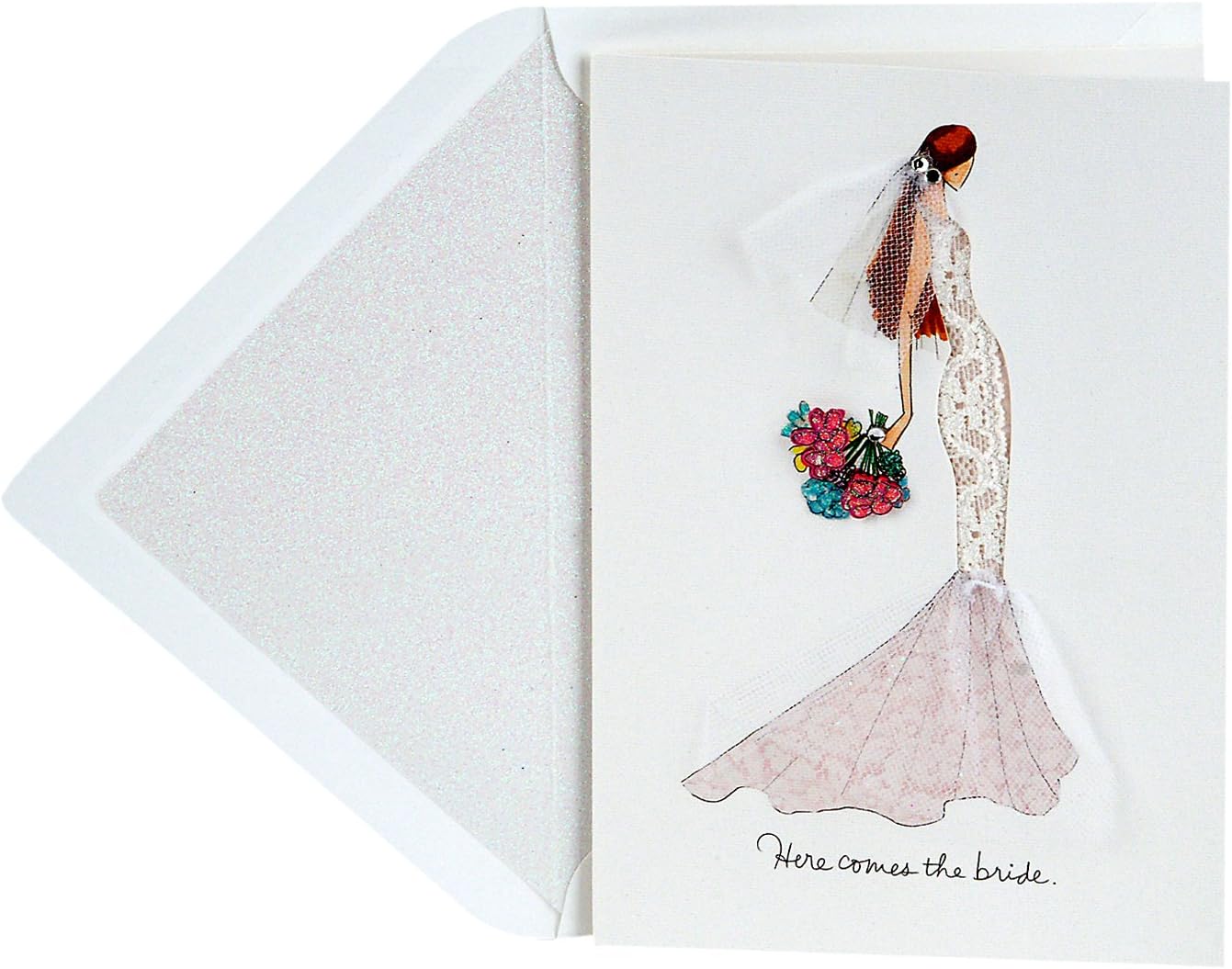 Signature Wedding Card, Engagement Card, or Bridal Shower Card (Here Comes the Bride) (699RZH6205)
