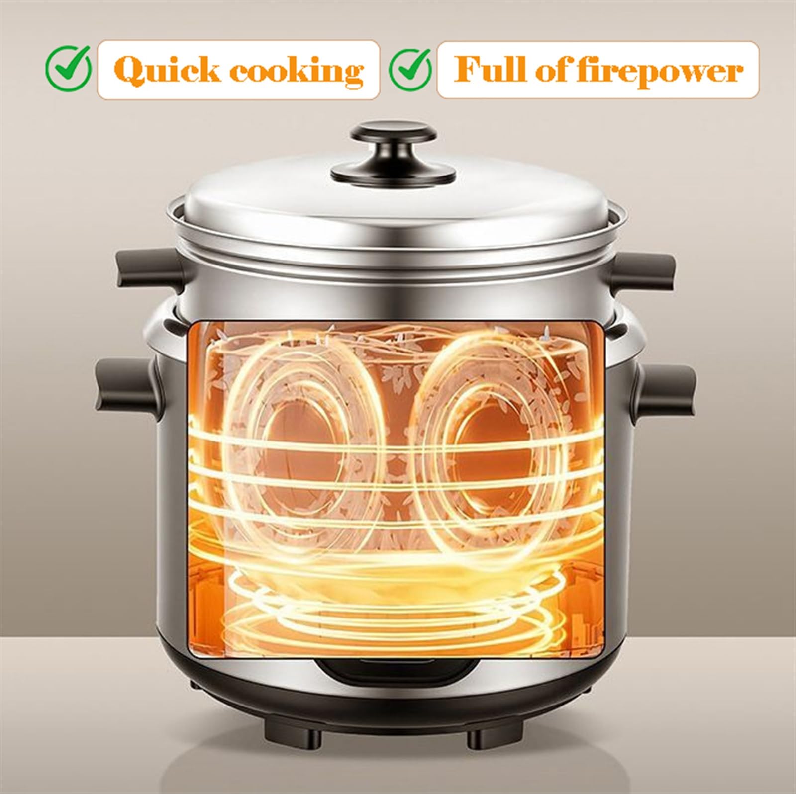 Cuociriso E Vaporiera, Ciotola Interna Antiaderente In Acciaio Inossidabile 304, Funzioni Cottura/caldo, Include Misurino E Cucchiaio, 220-240 V(4 liters)
