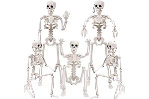 XIMISHOP 5pcs Halloween Skeletons: Bone-Chilling Dorm Decor for a Spooktacular Season