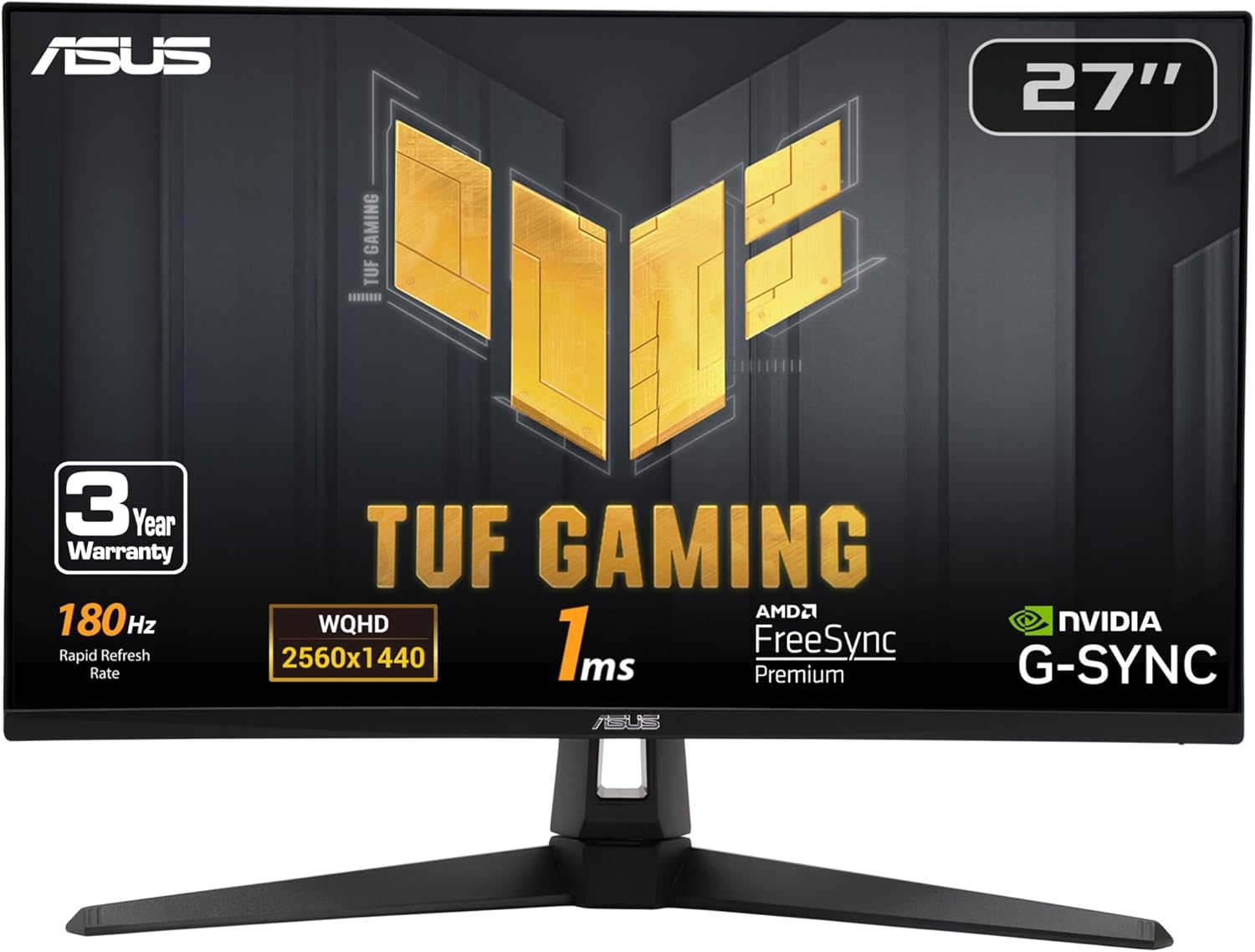 ASUS TUF Gaming 27” 1440P HDR Monitor (VG27AQ3A) – QHD (2560 x 1440)