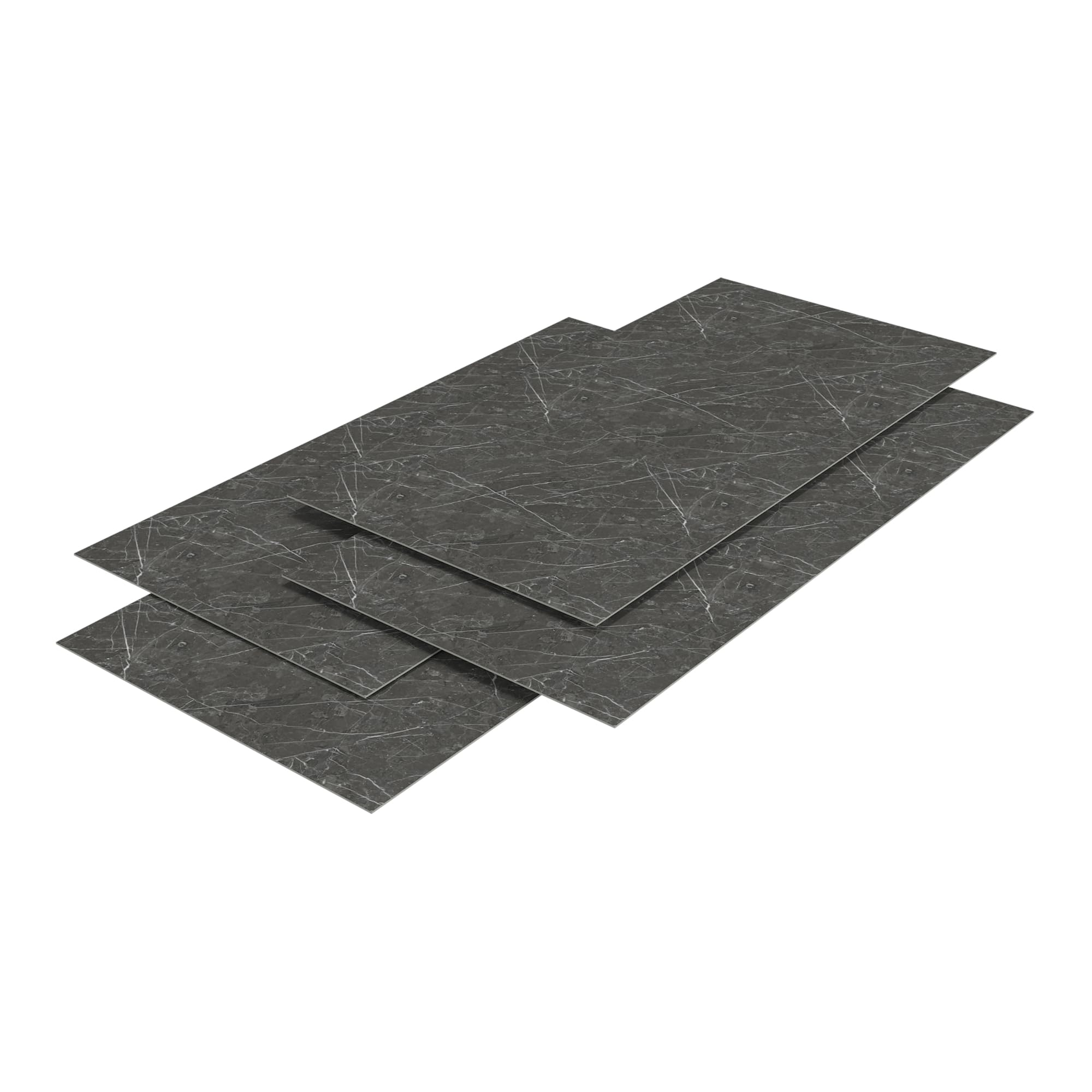 [neu.haus] Set di 16 Pannelli Decorativi in PVC per Parete Rivestimento Murale per Interni Bagno Cucina Soggiorno Pannelli 60x120 cm Resistenti all'Umidità e Raggi UV Effetto Pietra - Grey Diamond