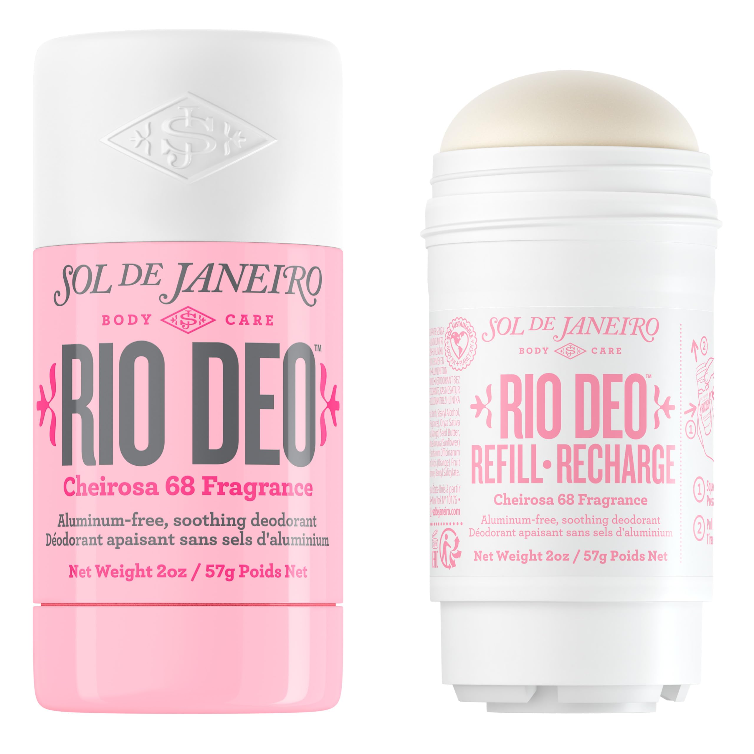 Cheirosa 68 Rio Deo Aluminum-Free Deodorant with Refill Cartridge, Amazon Exclusive