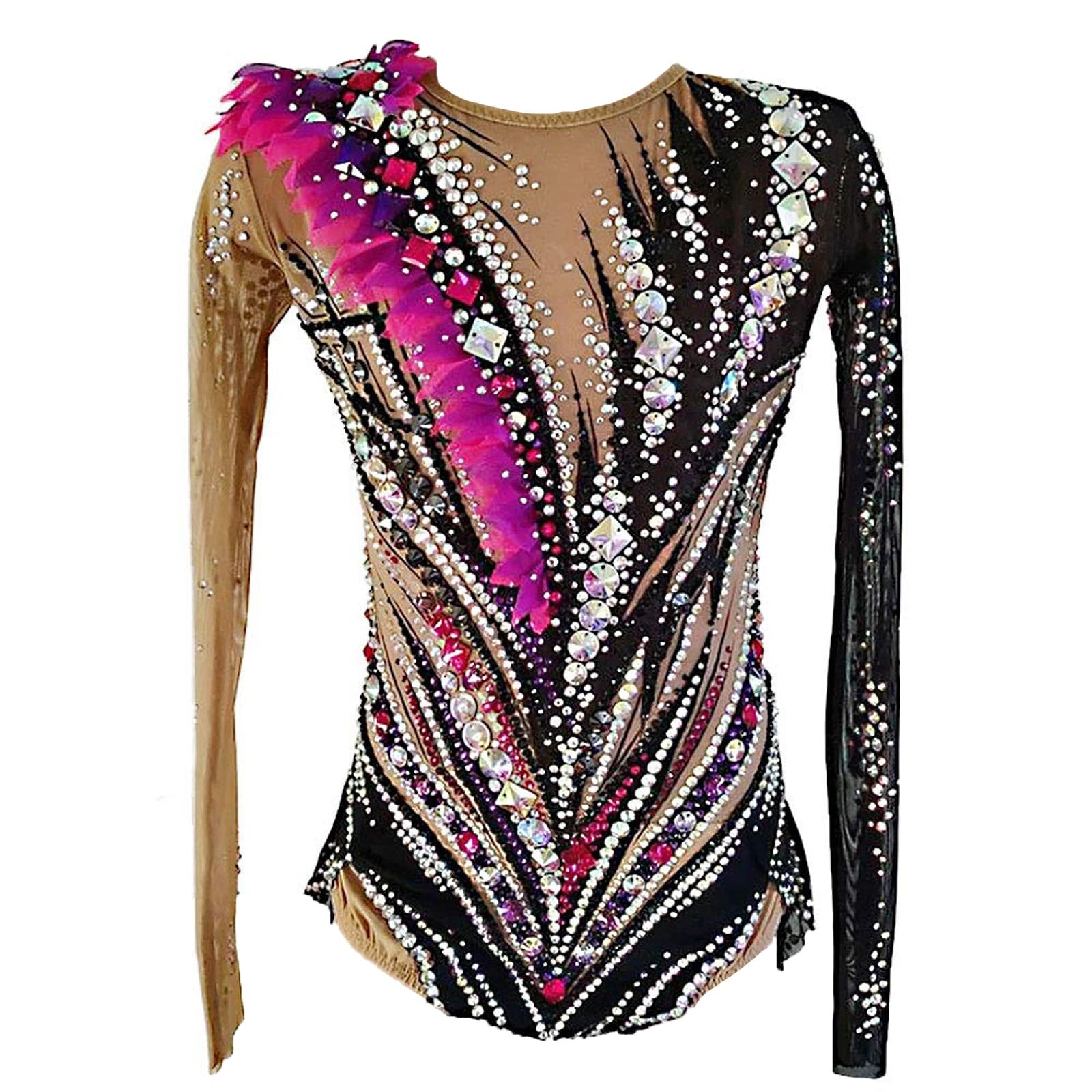 Body Da Ginnastica Ritmica A Maniche Lunghe Ragazza Donna Bambino Elegante Abbigliamento Sportivo Traspirante Classico Fatto A Mano