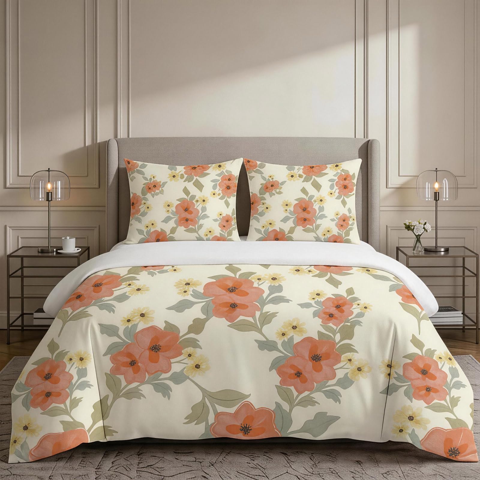 Housse de couette 200 x 220 cm douce en microfibre pour des nuits sereines