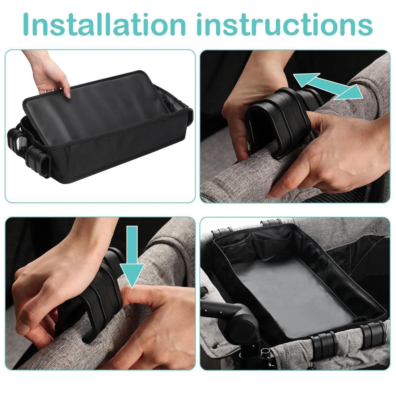 Plateau Poussette Porte-Gobelet Organiseur Siège Auto Adaptateur