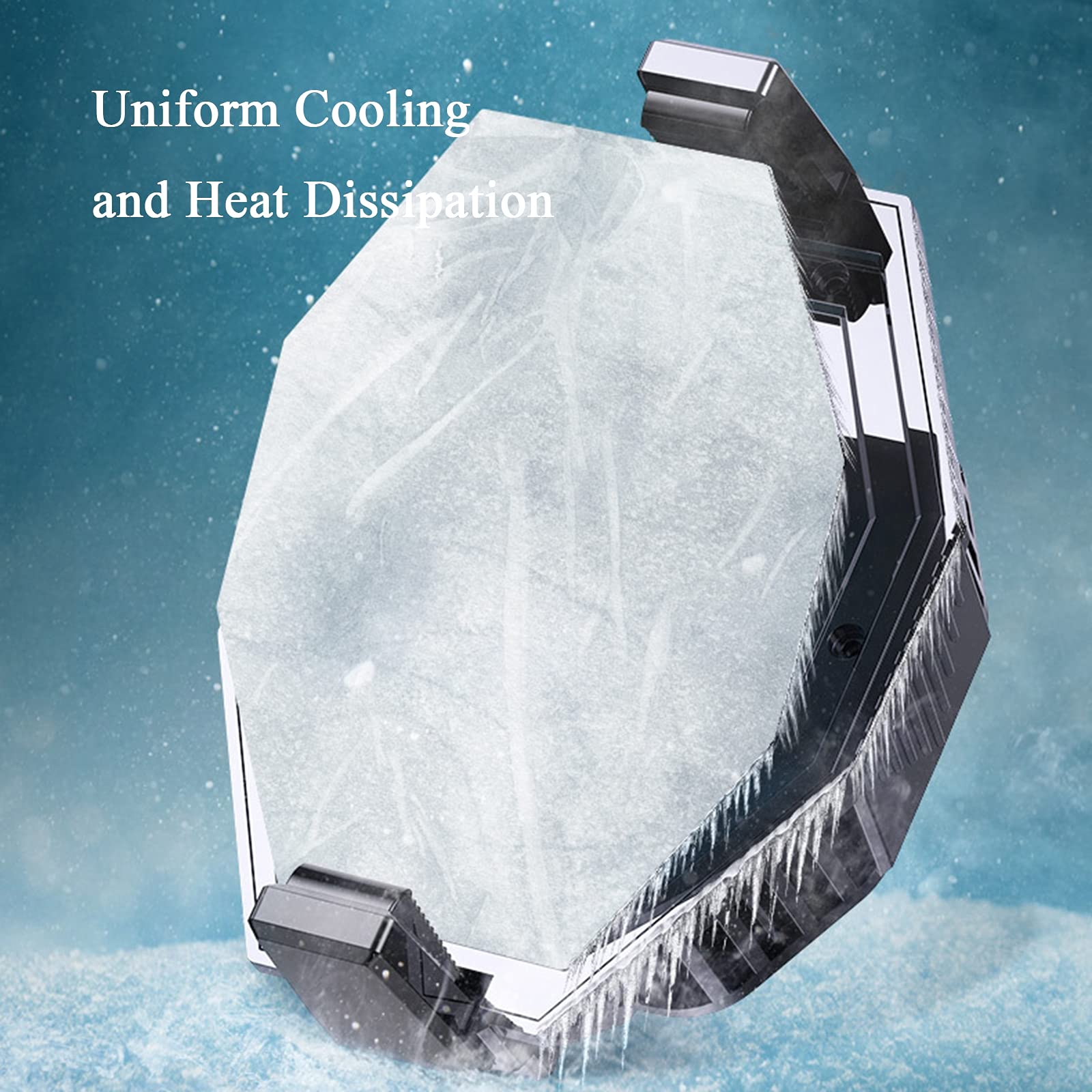 Wentylator chłodzący telefon komórkowy grzejnik do gier na żywo transmisja, przenośny radiator telefoniczny do smartfonów 10-17 cm, szary