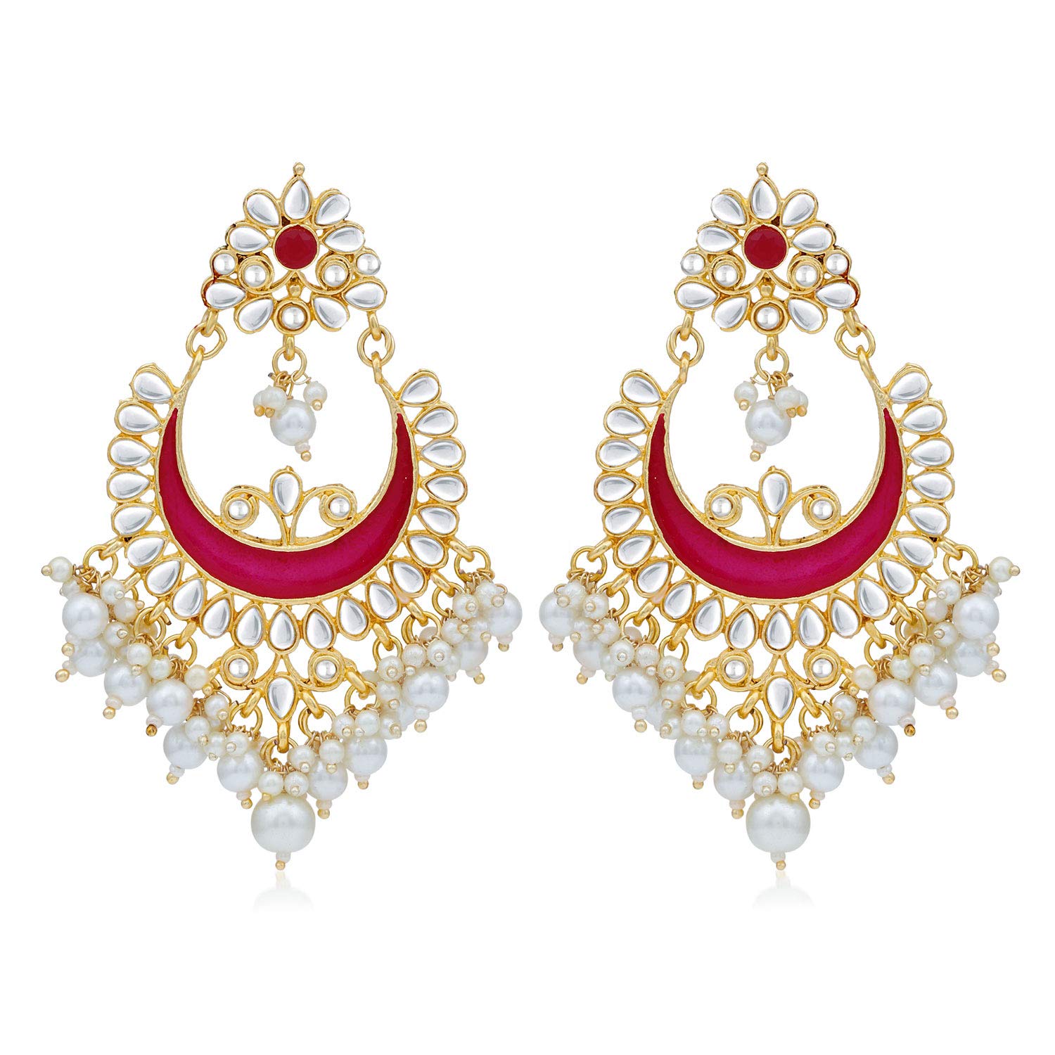 See full amazon price history chart for Sukkhi Charming Pearl Gold Plated Kundan Meenakari Chandbali Earring For Women (SKR56892) Sukkhi Charming Pearl Gold Plated Kundan Meenakari Chandbali Earring For Women (SKR56892) (B08G2BVJNC) Amazon Price History, Amazon Price Tracker