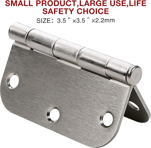 Vista 47 de Paquete de 6 bisagras redondeadas, radio de 5/8 de pulgada, herrajes para cabaña, bungalow, apartamento, casa rodante, rascacielos, habitación