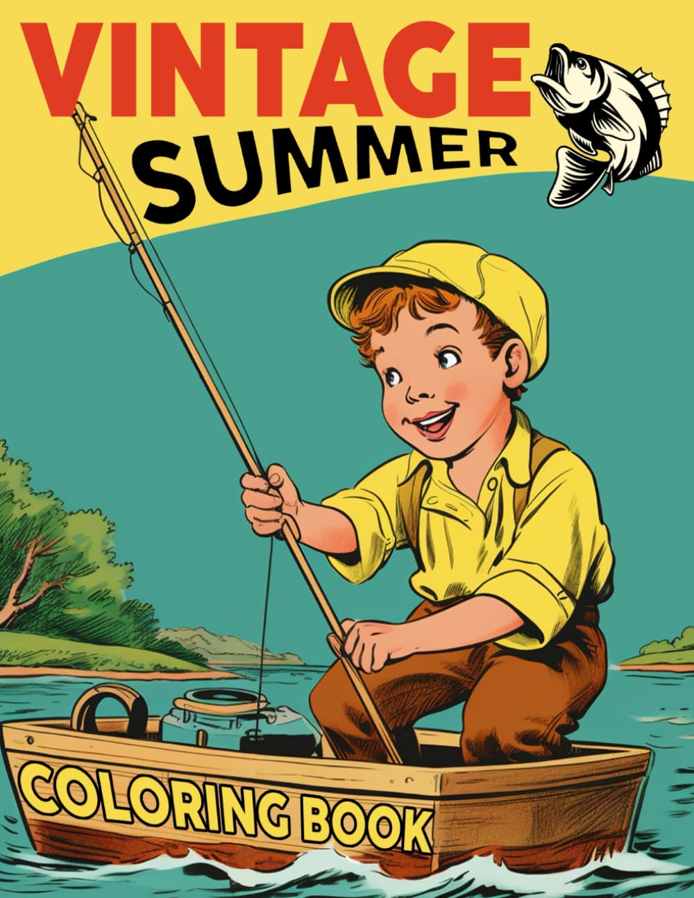 Vintage Summer Coloring Book: Sunshine Memories Coloring Pages with ...