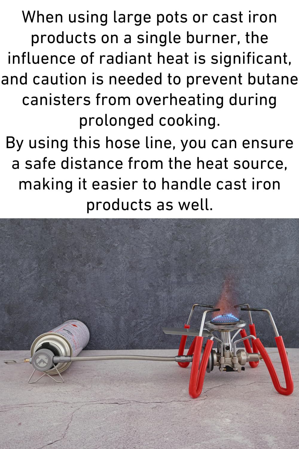 Camping Gas Hose For Butane Stoves - Keep Your Canister Cool & Safe
