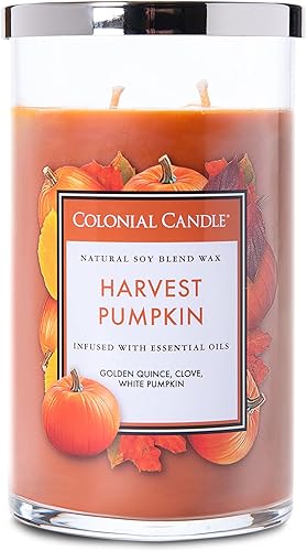 Vista 238 de Colonial Candle Vela perfumada en frasco, cilindros clásicos, brillo navideño, 2 mechas, 19 onzas, morado