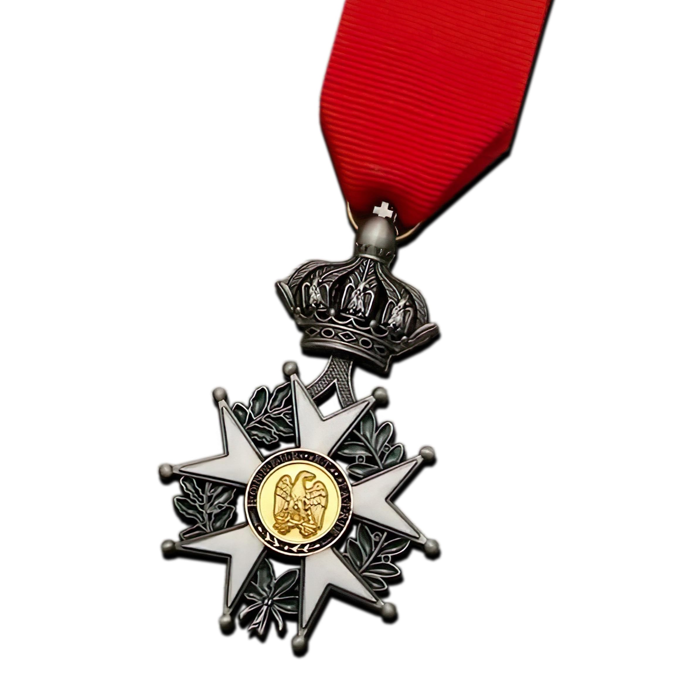 Légion d'honneur française Médaille militaire la plus élevée Reproduction de la médaille de l'Ordre du mérite de Napoléon avec couronne