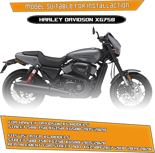Miniatura 6 de Kinglemc Barra de choque de protección de motor para modelos Harley Davidson XG, Street 500 750 XG750 XG500 2015-2020 (negro)