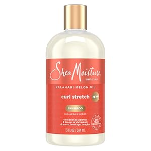 SheaMoisture Curl Stretch Shampoo Kalahari Melon Oil Infused with Hyaluronic Serum Cleanses and Hydrates for Strong and Soft