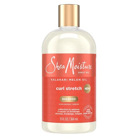 SheaMoisture Curl Stretch Shampoo Kalahari Melon Oil Infused with Hyaluronic Serum Cleanses and Hydrates for Strong and Soft