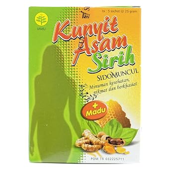 Sidomuncul Kunyit Asam Sirih, Indonesian Health Drink, 5 cups (Pack of 1)