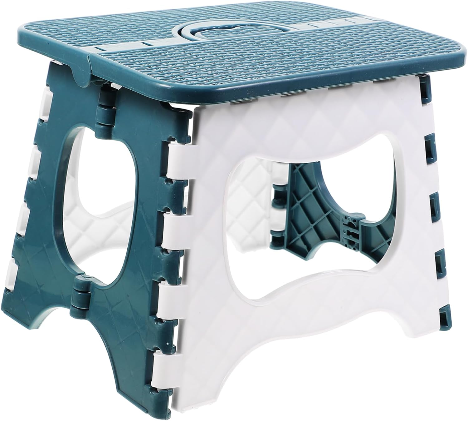 Portable Foldable Plastic Stool with Carrying Handle Lightweight Compact Outdoor and Indoor Stool for Fishing Hiking Garden Kitchen Bathroom Use