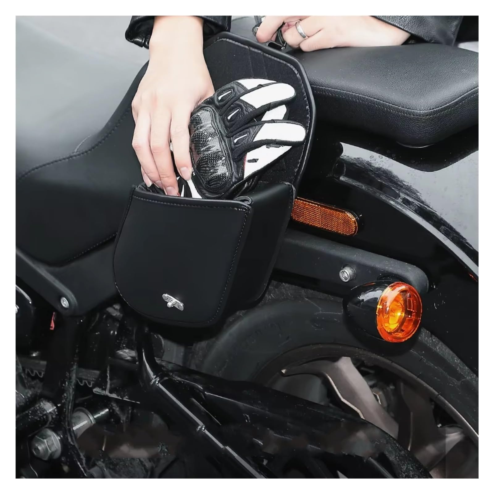 Compatibile Con Sportster 883 1200 Per Softail Per Dyna 1 Pz Moto Borsa Laterale Bisaccia Strumento Stoccaggio Borse Utensili Parti Sacche Moto