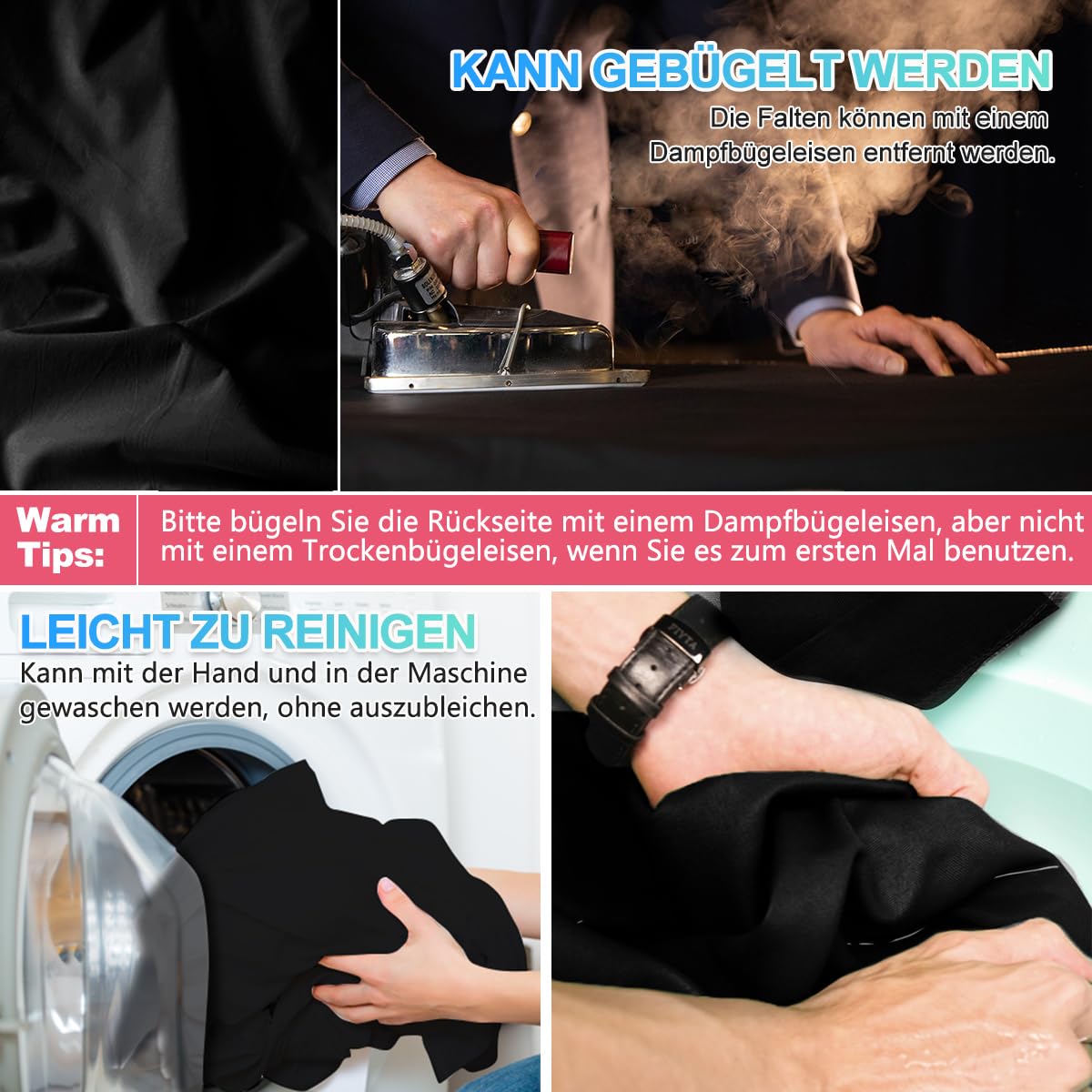 Greenscreen con Supporto, 1,5 x 2 m, Supporto per Foto Regolabile, Sfondo Nero, 1,5 x 2 m, con 5 Morsetti e Borsa per lo Streaming Gaming, Servizi Fotografici, Prodotto Fotografico, Video