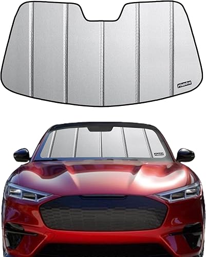 Parasol para parabrisas para Ford Mustang 2015-2023 sin cámara montada en el espejo retrovisor, pantalla de ventana delantera personalizada,