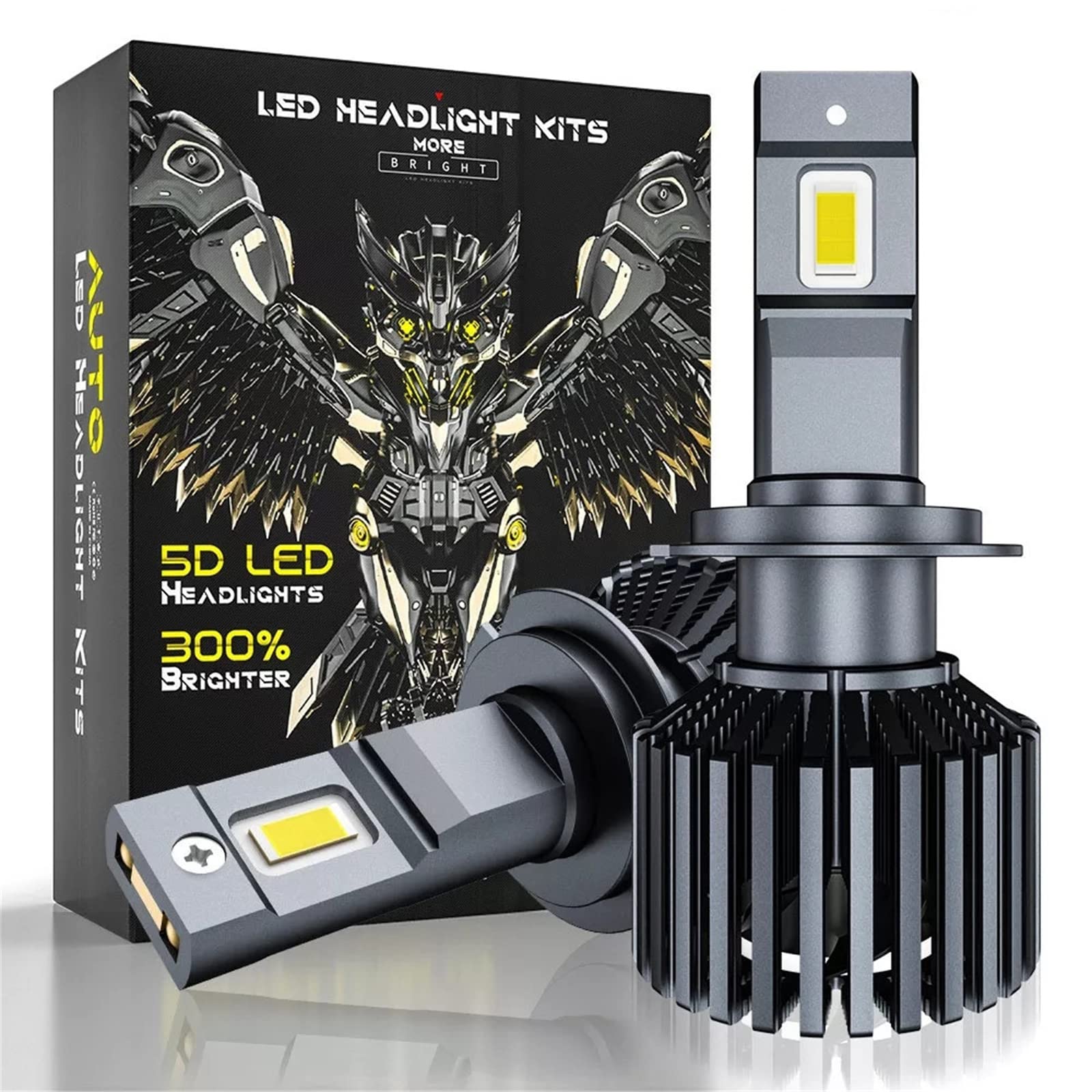 Kit De Conversión De Bombillas LED, Superbrillante, 22000 Lm, 6500 K, Blanco Frío, Reemplazo De Halógeno Superbrillante, Resistente Al Agua IP68, Vida Útil De 50 000 Horas, Paquete De 2,H7