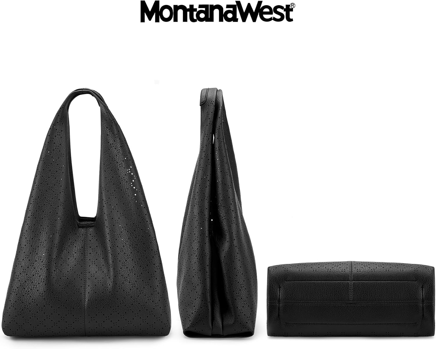 Montana West Slouchy Hobo Bags for Women Soft Designer Shoulder Purses Ladies Top Handle Handbag - Image 3