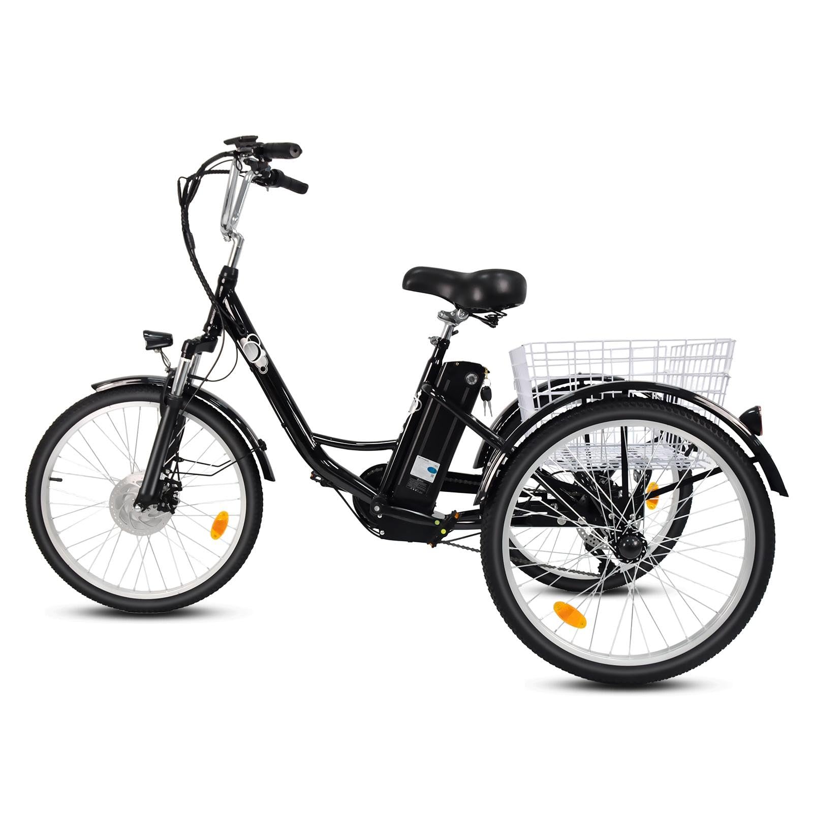 Vélo Électrique Adulte Longue Autonomie 24 Pouces, 250W 25 km/h, Batterie Haute Capacité 36V 22,5Ah, Autonomie jusqu'à 80 km, Certifié CE, Adapté aux Seniors