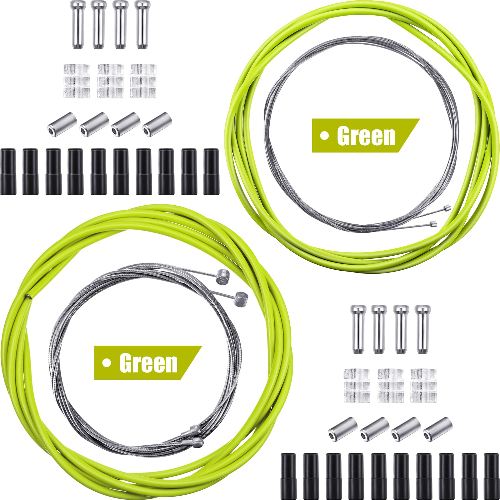 Boao Universal Bike Brake Cable Kit Derailleur Bicycle Shifter Cable Housing Set Transmission Line for Mountain Road Bike Repair