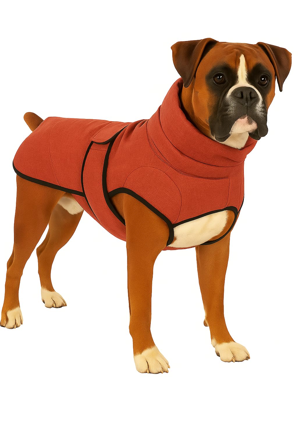 Flamingo Hundemantel Winter – Iglu Rot – XL 55cm – Isothermische Innenschicht – reflektierende Streifen – wasserabweisend – Klettverschluss – Geschirröffnung