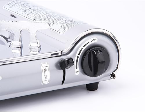 Miniatura 8 de Estufa de camping portátil de gas butano de acero inoxidable de 8,000 BTU