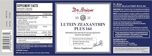 Miniatura 6 de Dr. Brian Vitaminas Complejo de luteína ocular y astaxantina, suplemento con luteína 20 mg Omega 3 Aceite de pescado 720 mg EPA+DHA 700 mg
