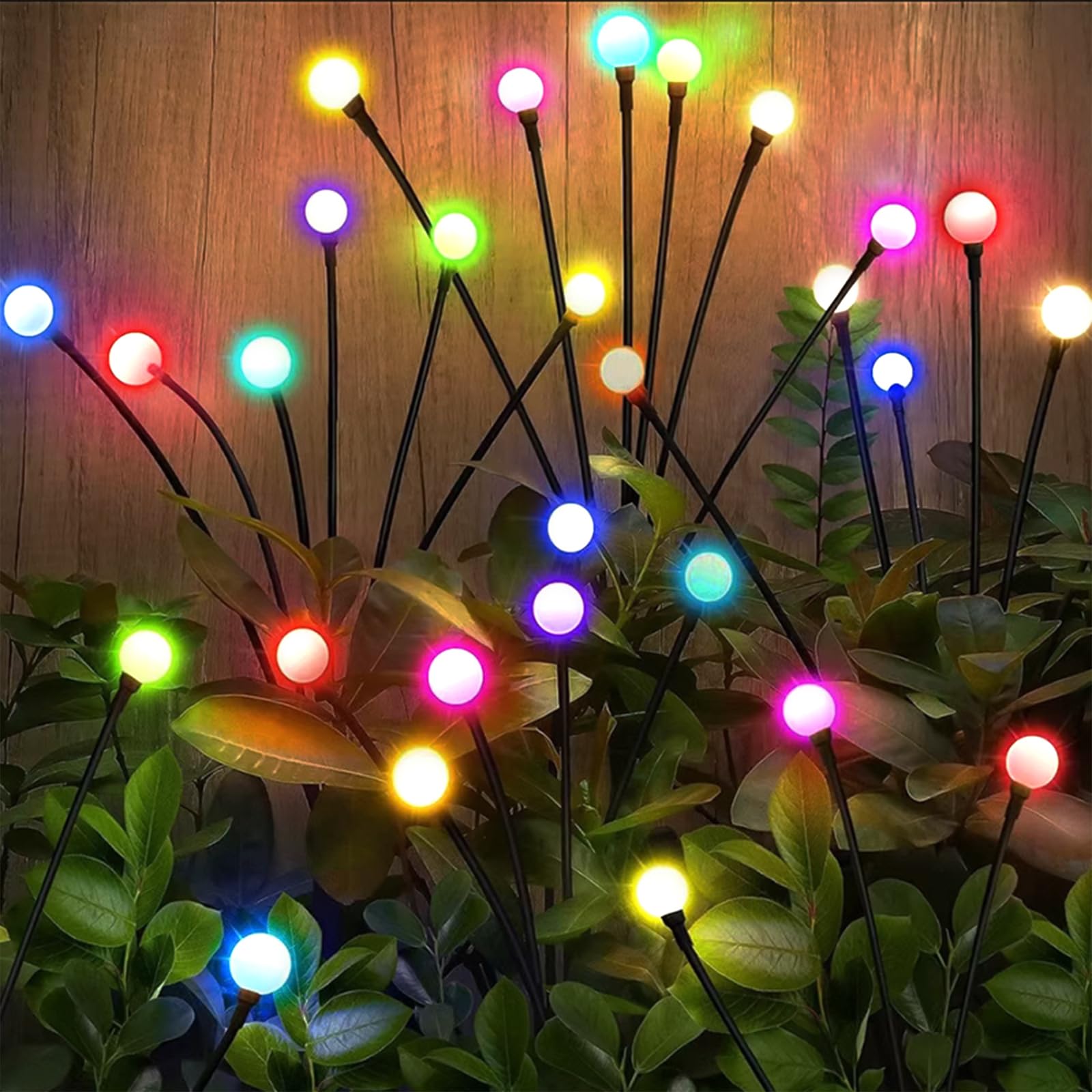 Firefly Light Outdoor Solar Firefly Light, 4 Pieces 10 Led Firefly Outdoor Garden Lights, Solar Garden Lights, Colorful Fireflies IP65 Waterproof Solar Firefly Light, for Pathway Patio Garden Solar