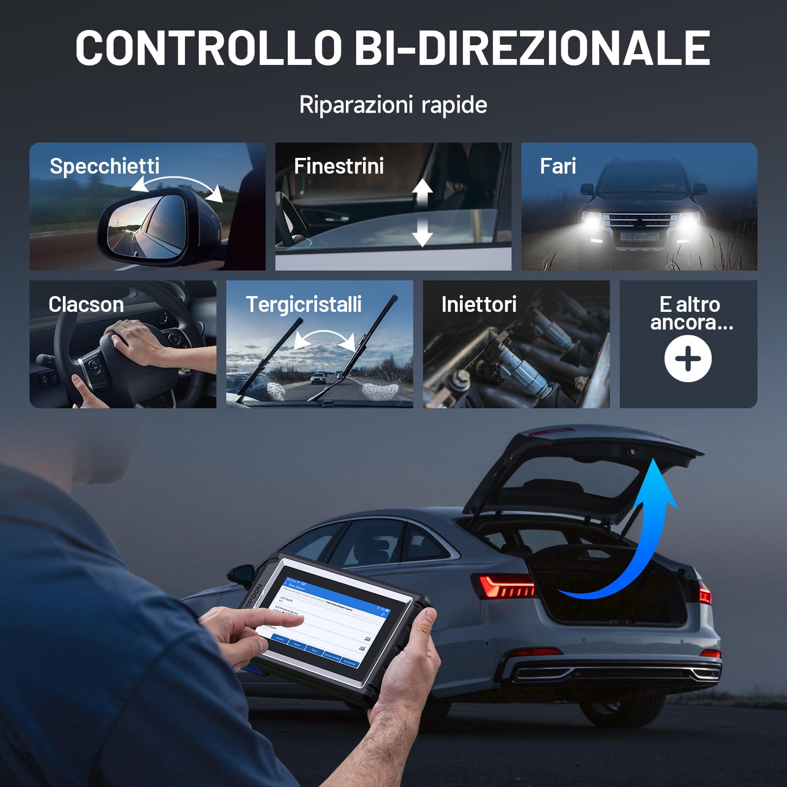 TOPDON ArtiDiag800 BT 2, strumento di diagnostica per tutti i sistemi, oltre 28 funzioni di manutenzione, controllo bidirezionale, wireless Bluetooth, 2 Anni di Aggiornamenti Inclusi