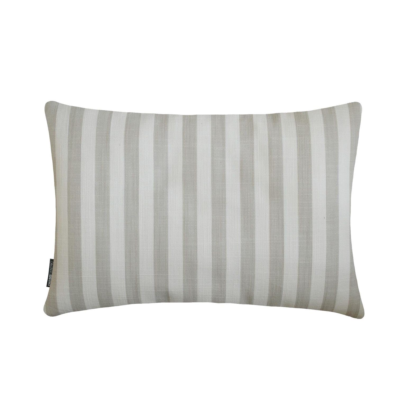 Striped Beige Decorative Lumbar Cushion Covers 30 x 40 cm | Pack of 2 Contemporary Cotton Oblong Cushion Cover Striped | Nursrey, Country & Farm Pillowcases for Bed, Couch & Sofa - Lush Lines Beige