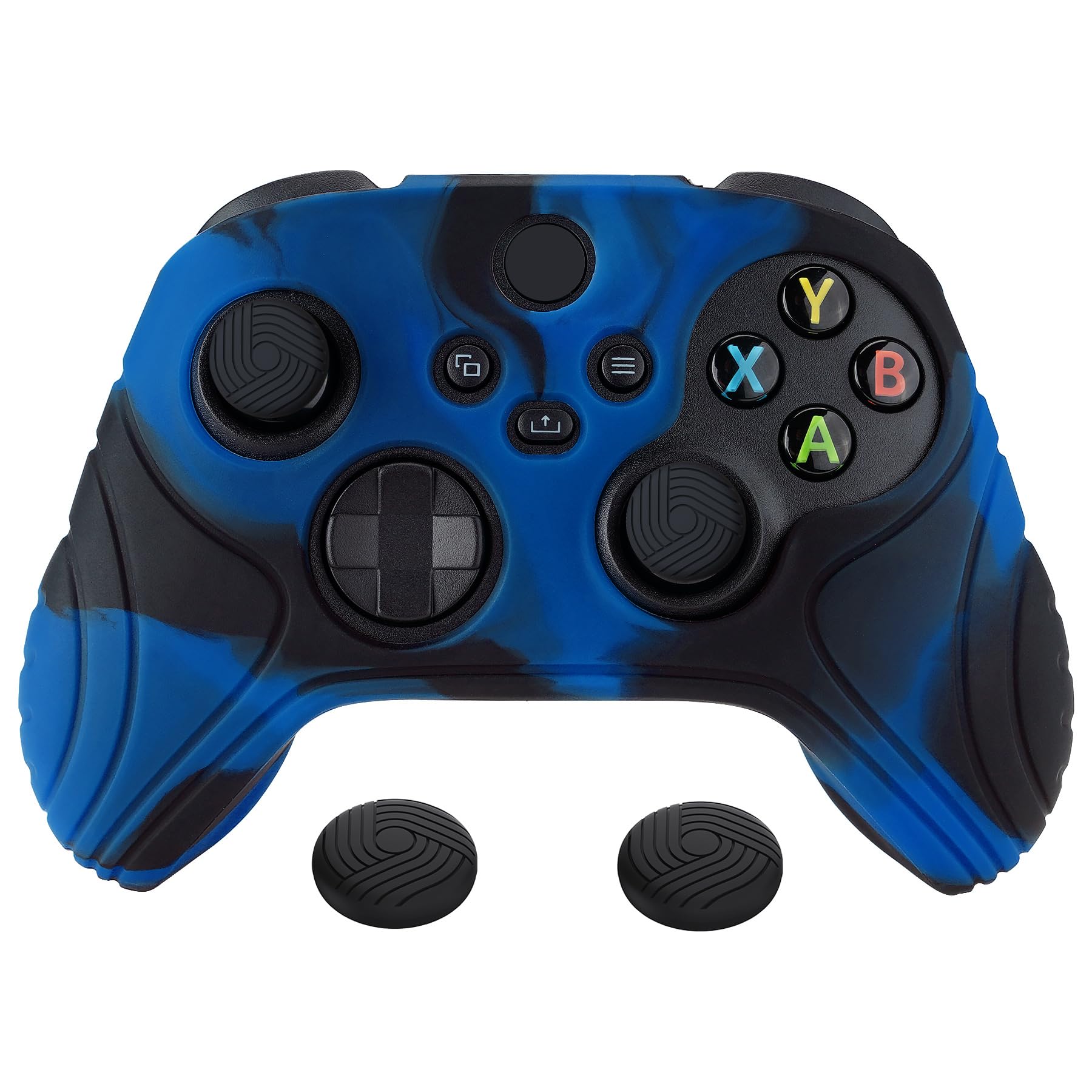 eXtremeRate PlayVital Funda de Silicona para Xbox Series X/S - Suave al Tacto, Antideslizante y Resistente, con 2 Tapas para Joysticks, Cubierta Protectora de Goma (Edición Samurai-Rosa Sakura) — view 28