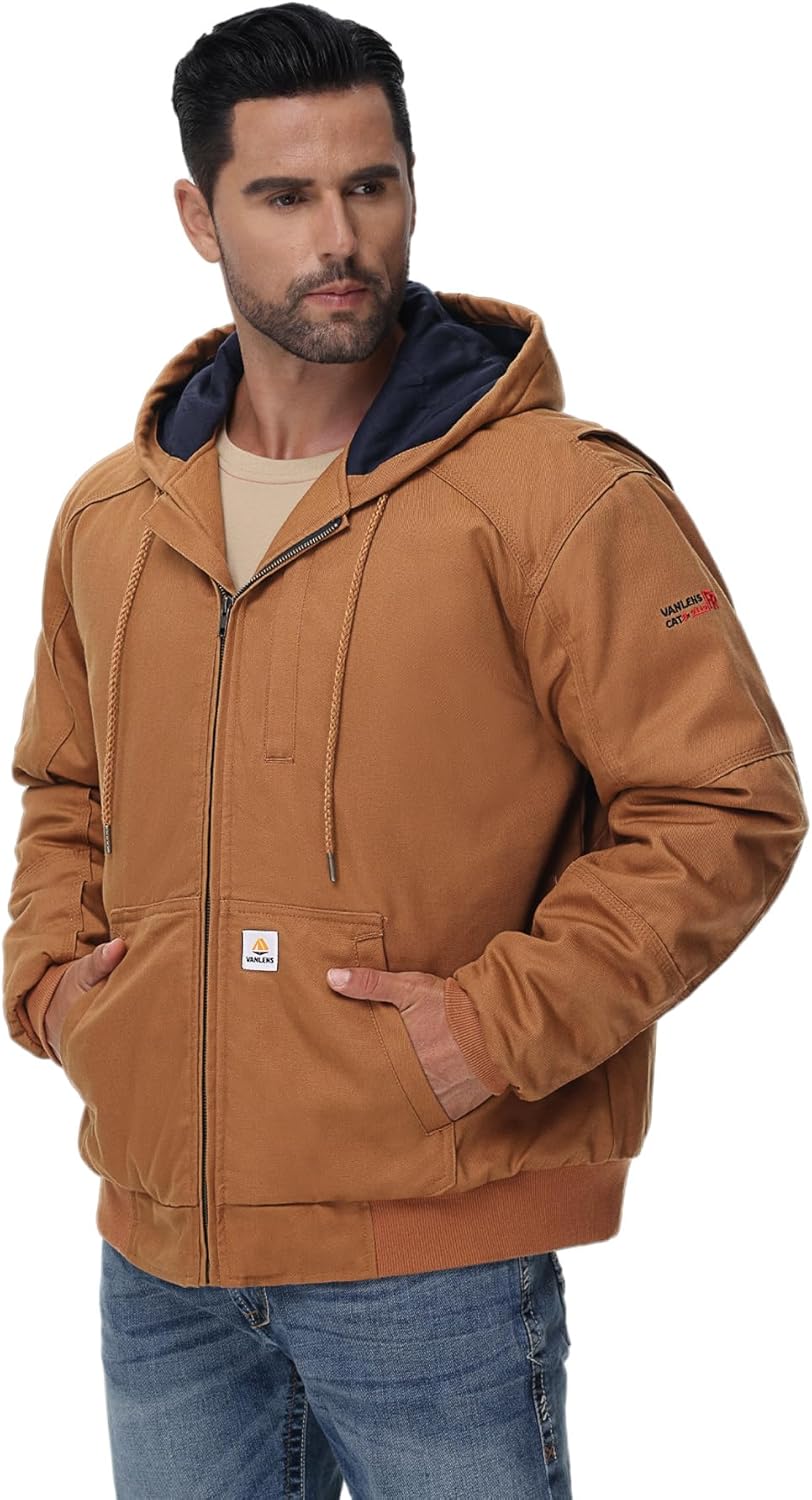 FR Jacket Men's Flame Resistant Loose Fit Firm Duck Insulated Active Jacket - Image 2