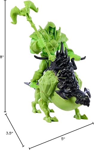 Miniatura 7 de Masters of the Universe y He-Man Figura de acción y criatura vehículo juguetes, esqueleto y huesos de batalla, MOTU Savage Eternia