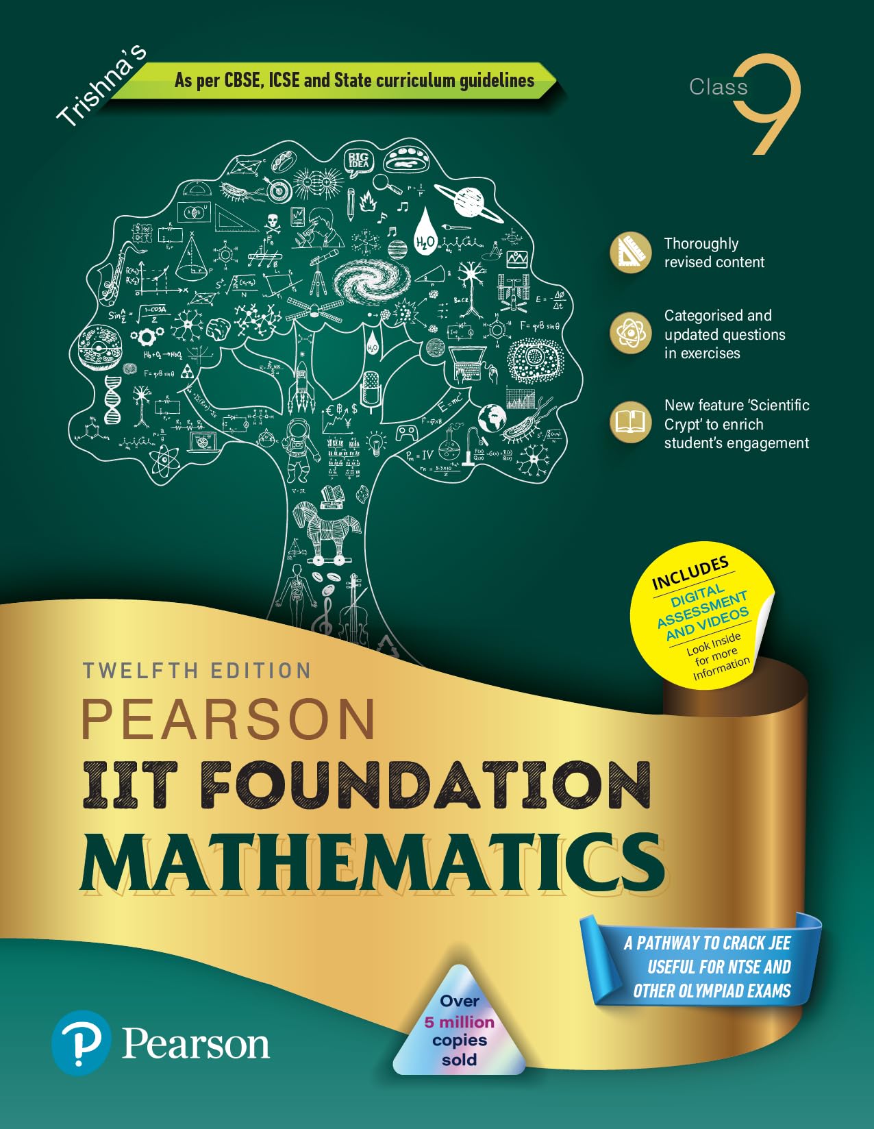 Pearson IIT Foundation'24 Mathematics Class 9, As Per CBSE, ICSE . For JEE | NEET | NSTE | Olympiad|Free access to elibrary, vidoes & Myinsights Self Preparation - 6th Edition By Pearson (OLD EDITION) Paperback – 12 February 2024