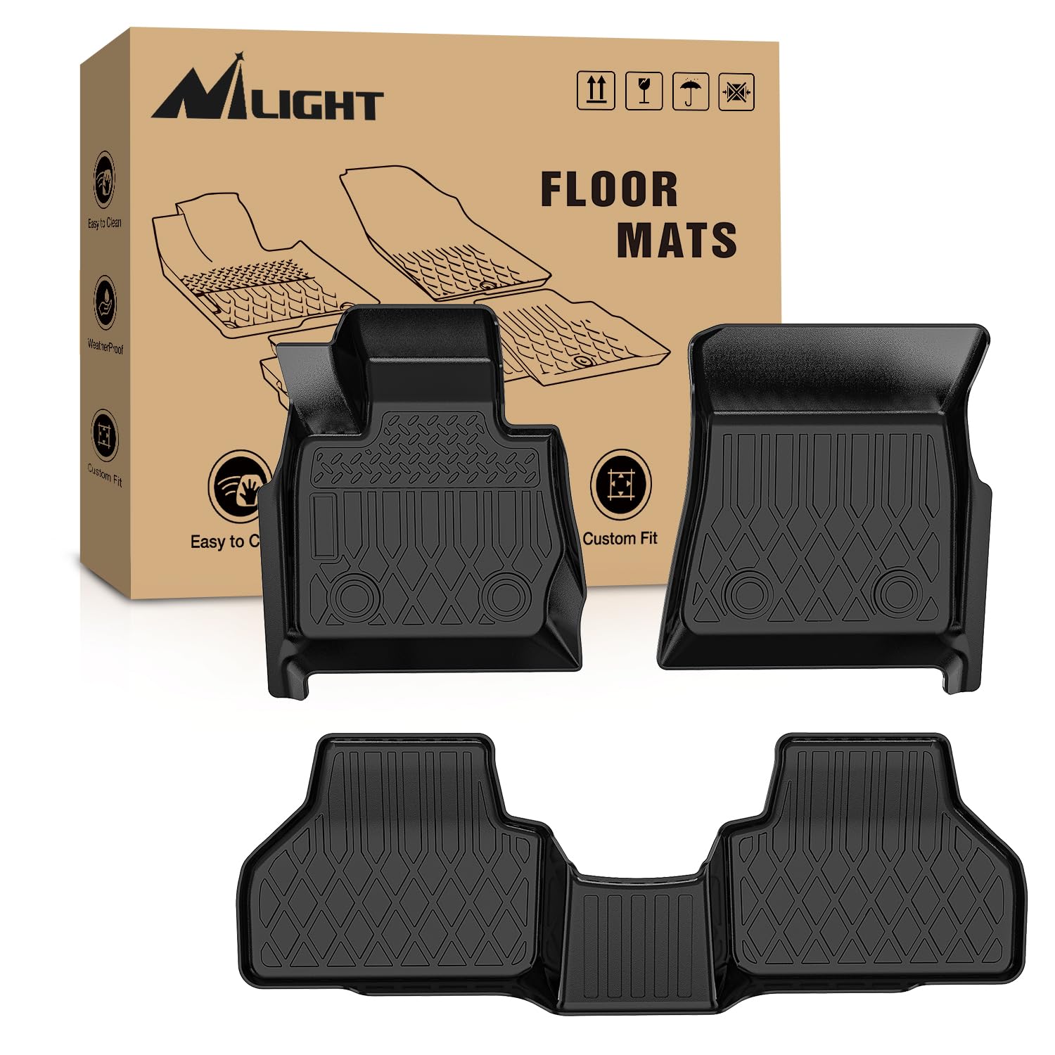 Nilight Floor Mats for BMW X3 F25 2011-2017 BMW X4 2015 2016 2017 2018 All Weather Custom Fit