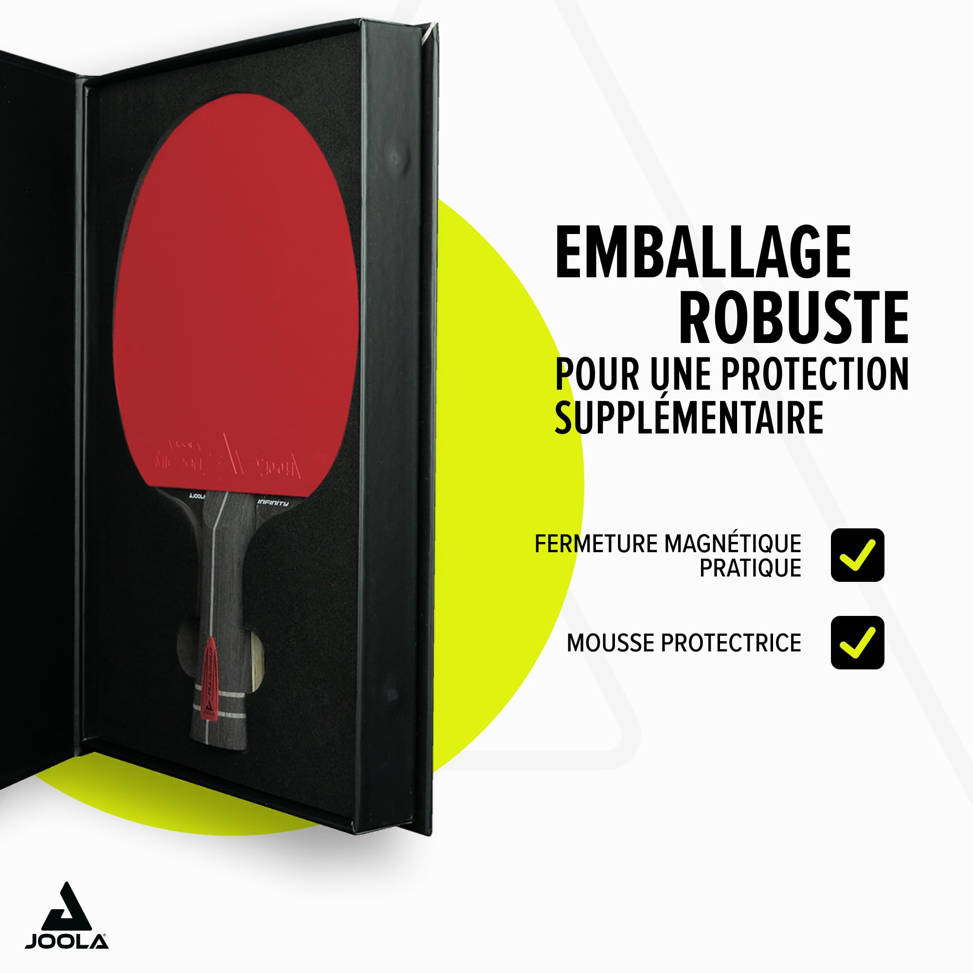 JOOLA Raquette de Tennis de Table Infinity – Raquette de ping-Pong Professionnelle en Carbone approuvée par l'ITTF – Zyramid/GL/Infinity Carbon/Hugo Calderano