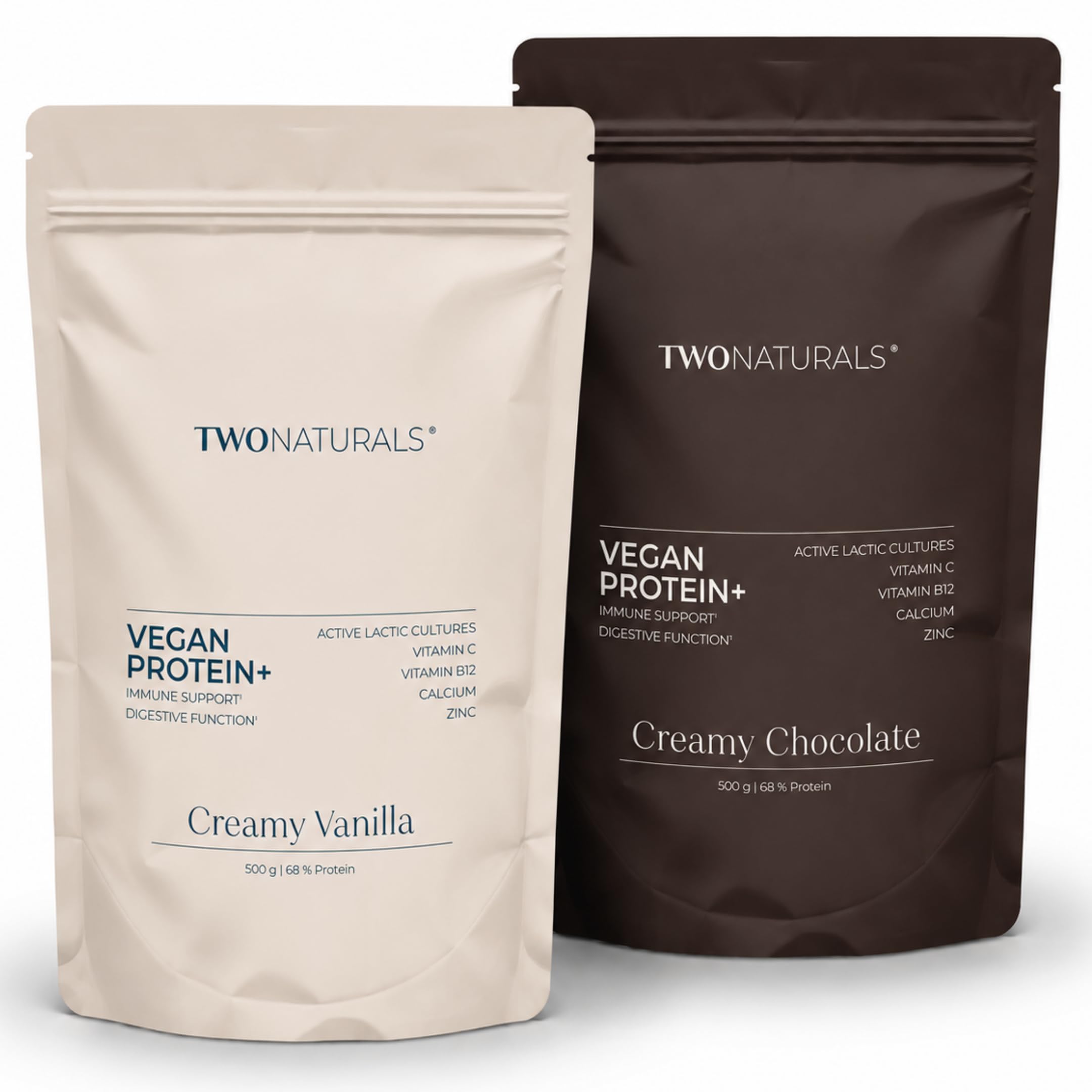 All-in-One Veganes Proteinpulver Vanilla & Schokolade 1kg | 20,6 g Protein | 15 Mrd. Probiotika | Vitamin C, B12 & Zink | Ohne Zuckerzusatz | Glutenfrei & Sojafrei