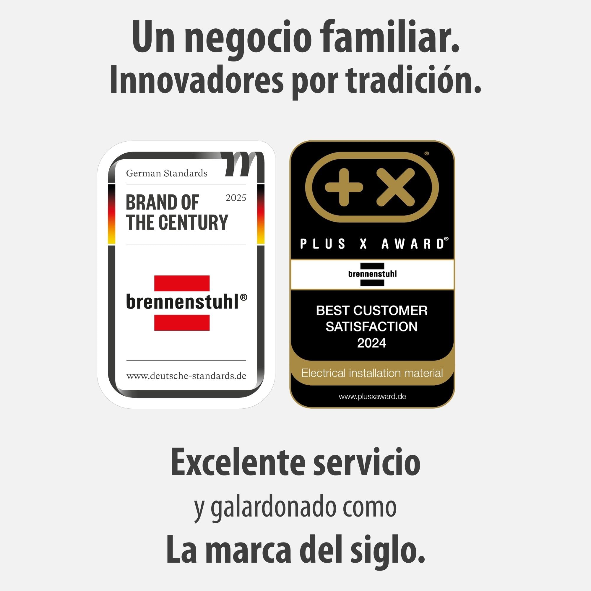 Brennenstuhl Connect Regleta Inteligente Eco-Line WS EL0102 con 6 Tomas programable (Regleta WiFi, Control por App o Voz, aplicación Gratuita, Compatible con Alexa y Google Assistant) Negro