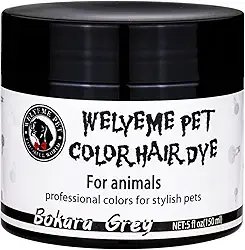 Tintura de pelo de cachorro, tintura permanente de pelos para animais de estimação, tintura profissional segura para cães, cor brilhante para cães e cavalos (cinza Bokara)