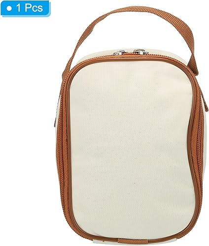 Miniatura 3 de PATIKIL Bolsas de almuerzo aisladas de 5 x 4 x 6 pulgadas, bolsas Bento reutilizables térmicas, bolsas portátiles para alimentos para hombres y