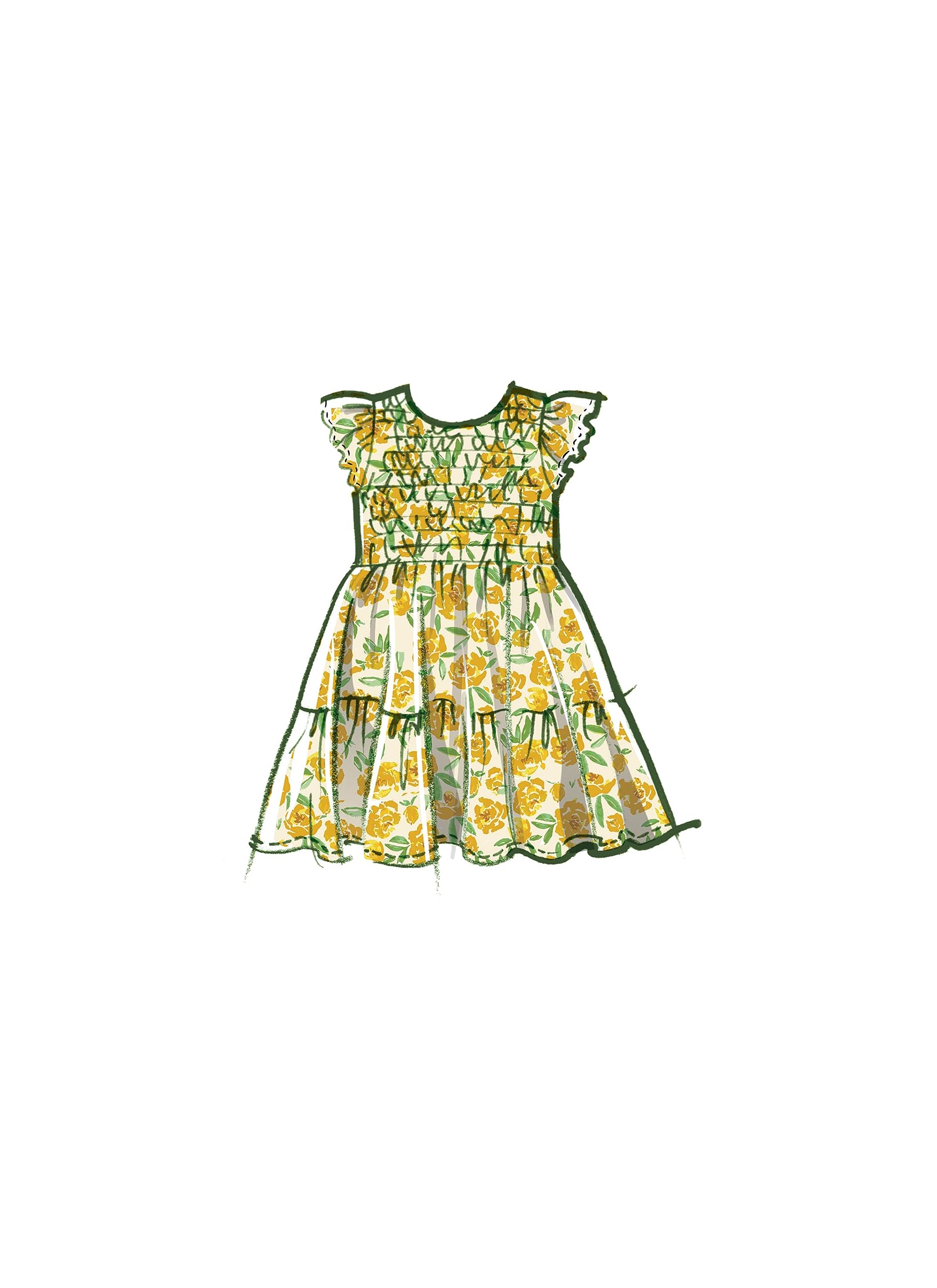 McCall's Children's Dress Sewing Pattern M8417 By Laura Ashley - Sizes 3-8 With Headband