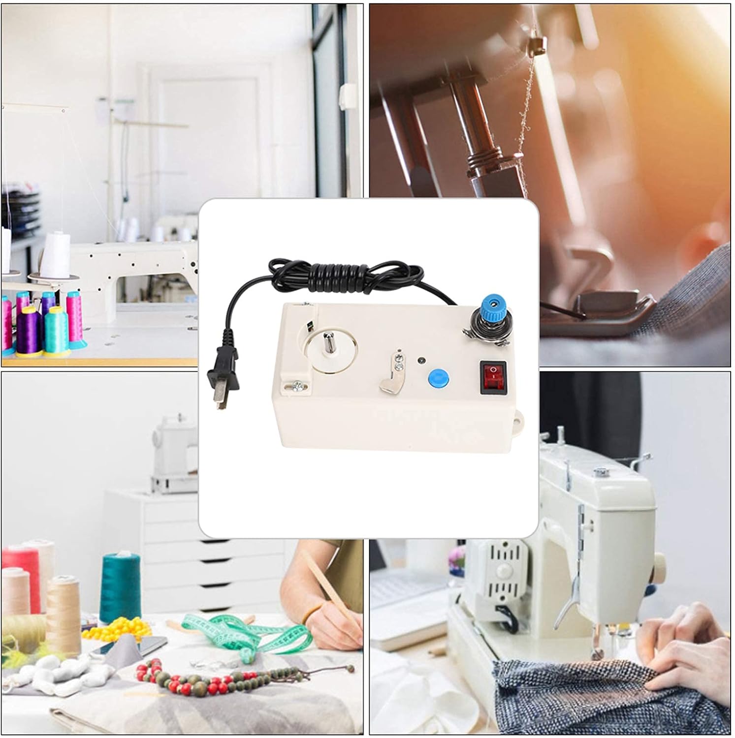 Automatic Bobbin Winder, Electrical Bobbin Winder, Automatic Thread Sewing Machine Accessory for Industrial Sewing Home Sewing