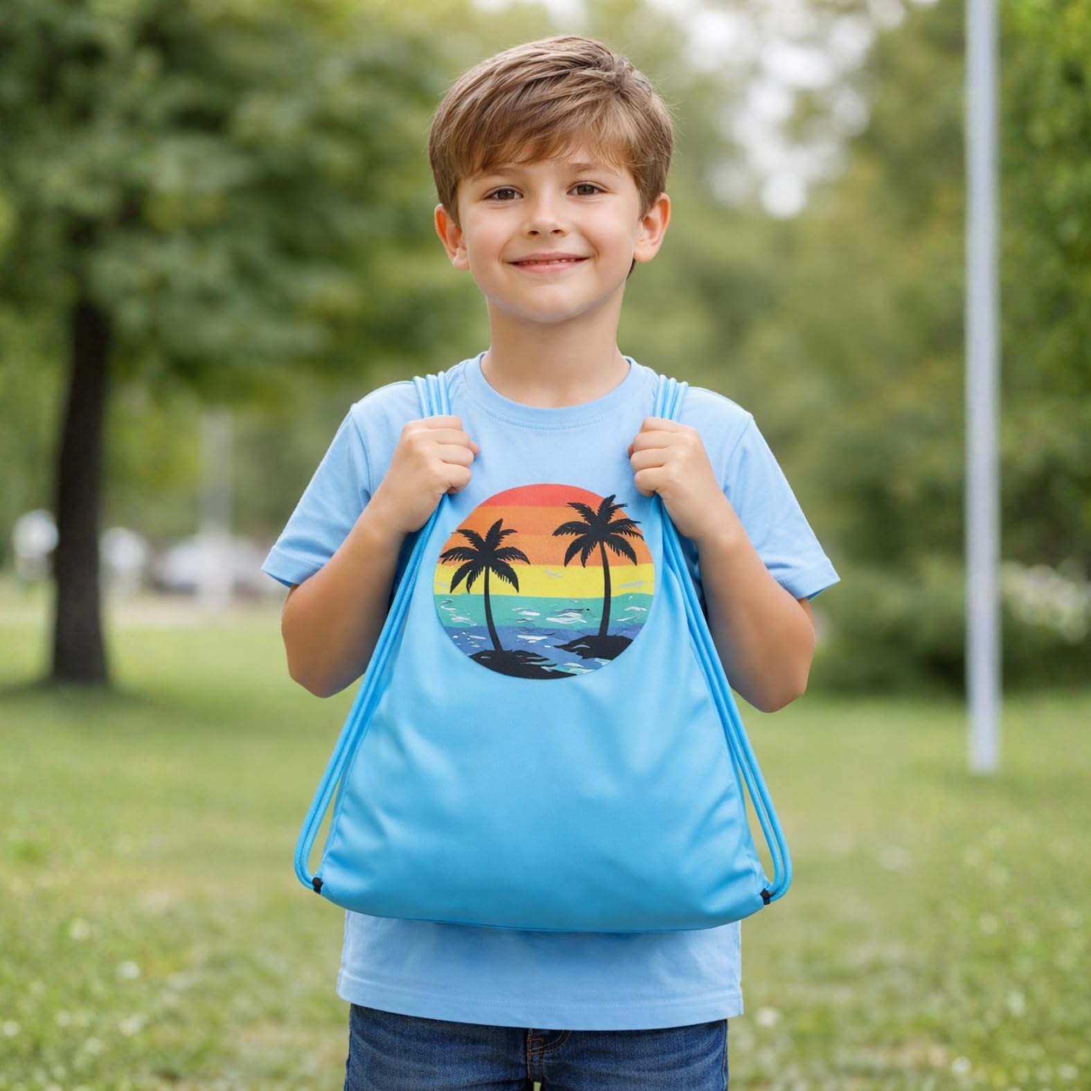 Kit da 10 T-Shirt + 10 Sacche Personalizzate Ideale per Gite, Eventi, Fiere, Promozione Aziendale e Gadget Promozionali, Omaggio a Clienti, Nero