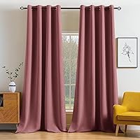 Vista 51 de MIULEE Cortinas opacas para dormitorio o sala de estar, juego de 2 paneles de cortina para ventana con aislamiento térmico y bloqueo de luz
