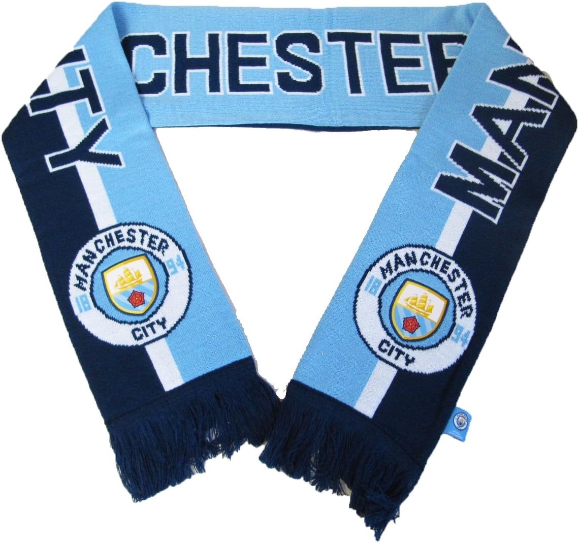 4SGM Football Club Manchester City 3 Tone Scarf Multicolor - Image 2