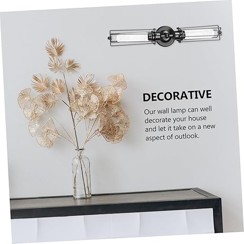 Miniatura 5 de Lámpara de pared de hierro industrial vintage de doble cabeza para pasillo, dormitorio, bar y sala de estar, elegante iluminación de pared,